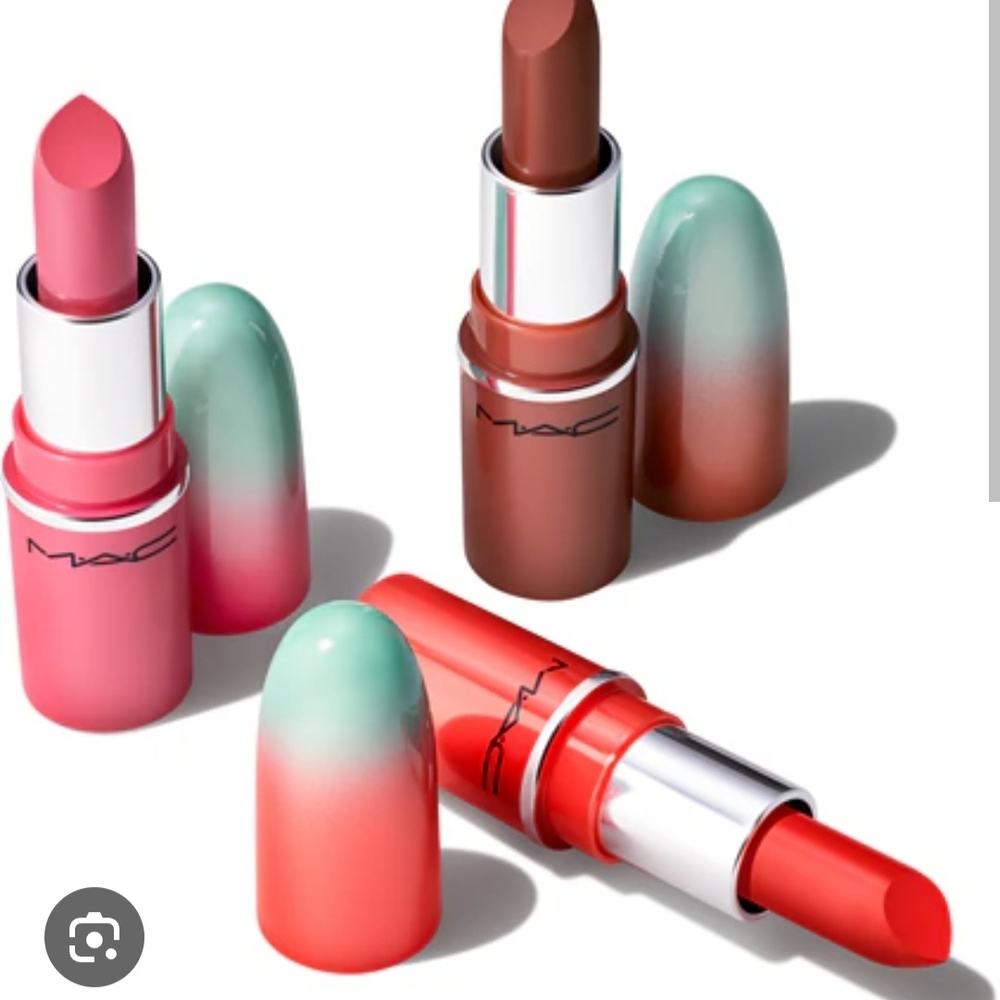 MAC Wildest Gleams Mini Lustre glass Lip Trio 3 Mini Lipsticks in Brights